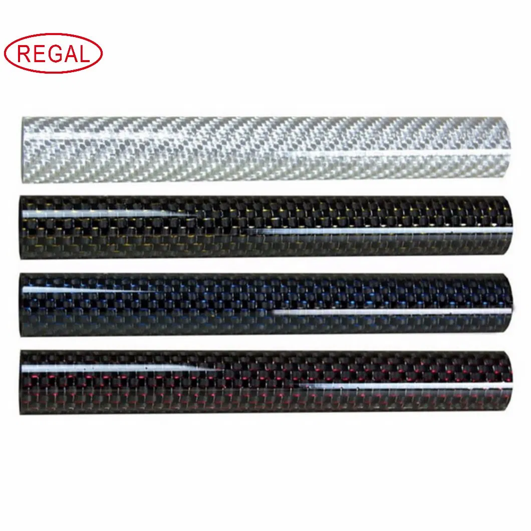 T300 3K 200g Twill Pattern Carbon Tube Matt Surface Outer Diameter 20.4mm Length 1m Thickness 1.2mm Rolling Process